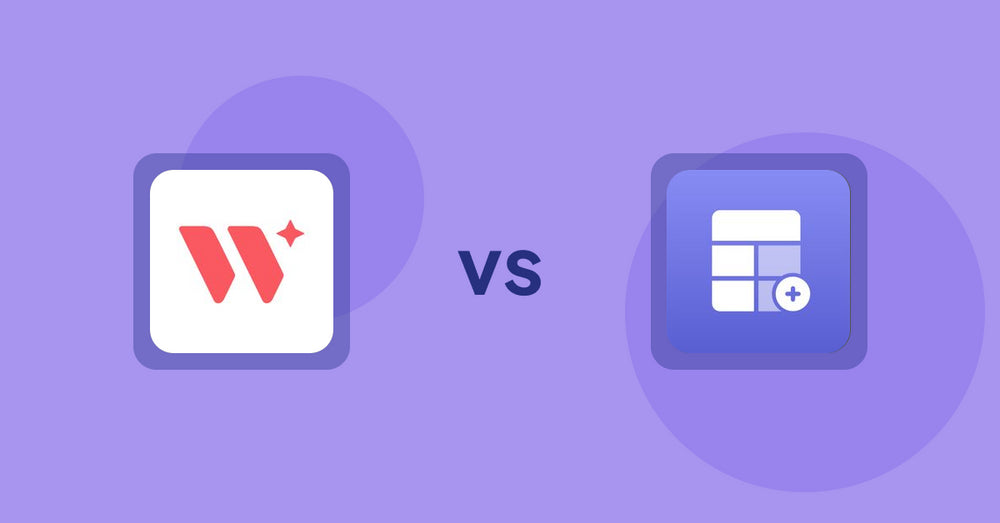 Shopify Product Display Apps: Wizart Visualizer vs Eazy Specification Tags Table