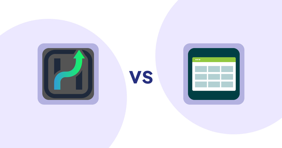 Shopify Product Display Apps: Heuristic Commerce vs. Product Table