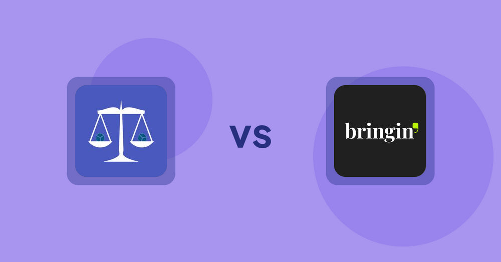 Shopify Product Display Apps: Equate ‑ Product Compare vs Bringin