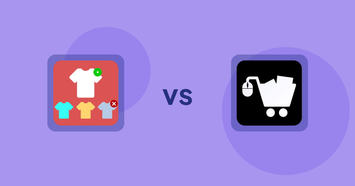 Shopify Product Display Apps: ST: Product & Collection Sort vs. LM Add To Cart Sticky