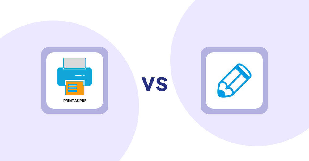 Shopify Product Display Apps: LitPDP ‑ Print as PDF vs Writer Sofia