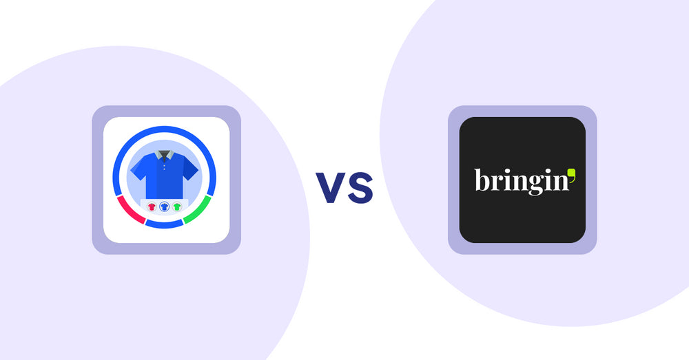 Shopify Product Display Apps: EVS ‑ Easy Variation Swatches vs Bringin