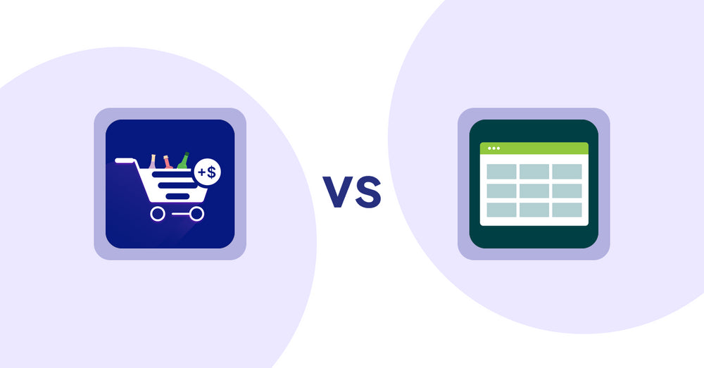 Shopify Product Display Apps: Pfand ‑ Deposit & Cart Fee vs Product Table