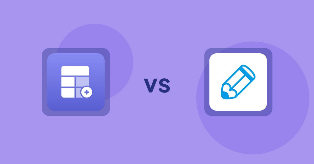 Shopify Product Display Apps: Eazy Specification Tags Table vs Writer Sofia