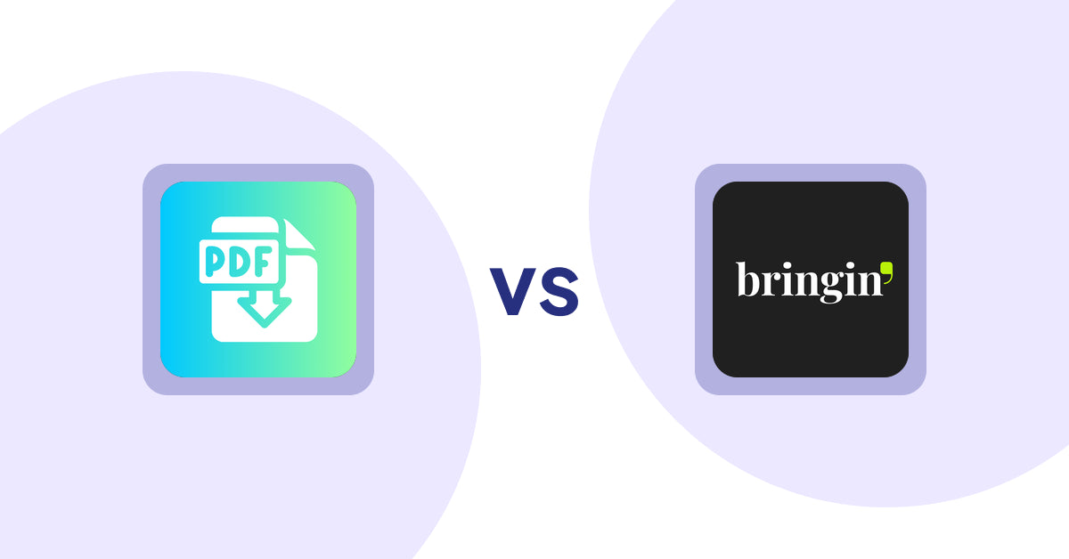 Shopify Product Display Apps: Hukify ‑ PDF Catalog Printer vs Bringin