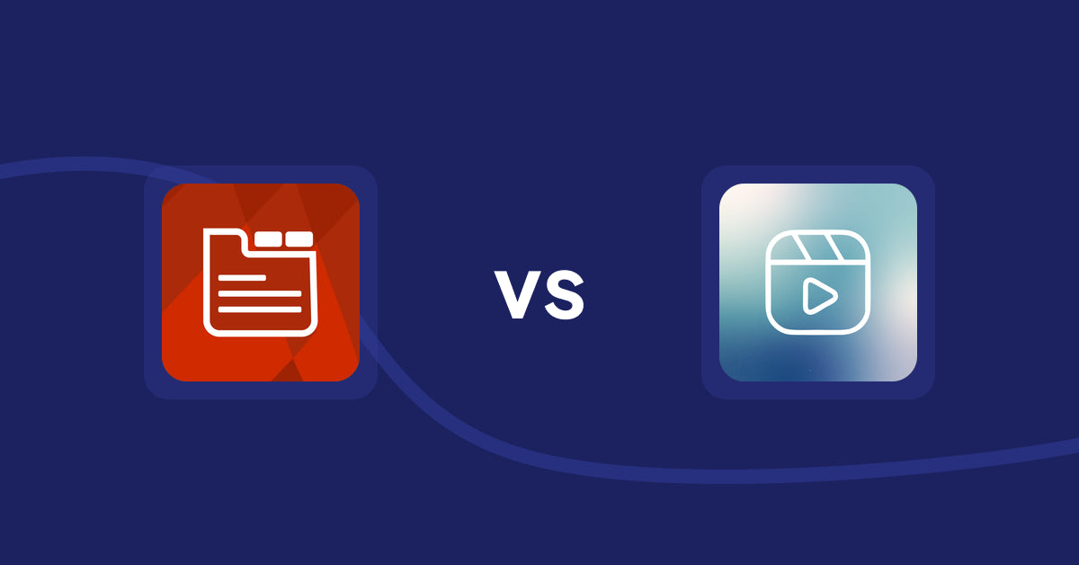 Shopify Product Display Apps: Tabs: SEO Product Tabs with AI vs. Reelify - Shoppable Reel Video