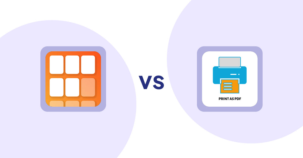 Shopify Product Display Apps: Scroll Bee ‑ Infinite Scroll vs LitPDP ‑ Print as PDF