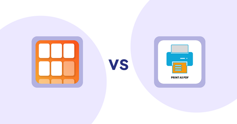 Shopify Product Display Apps: Scroll Bee ‑ Infinite Scroll vs LitPDP ‑ Print as PDF