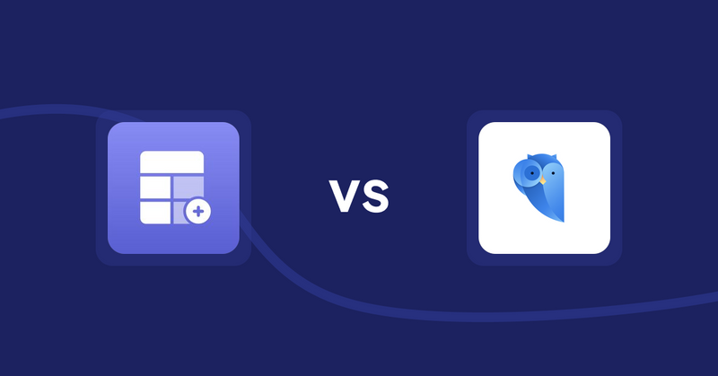Shopify Product Display Apps: Eazy Specification Tags Table vs Findify Search & Merchandise