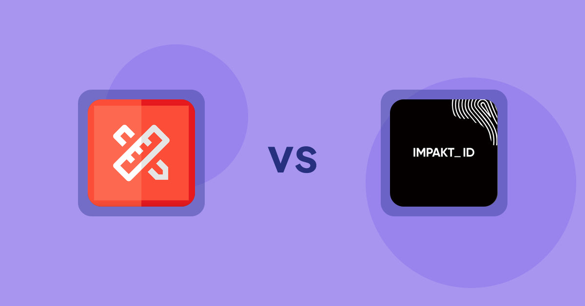 Shopify Product Display Apps: RT: Size Chart, Size Guide vs. IMPAKT ID: Fashion CO2 Tracker