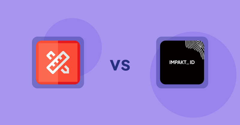 Shopify Product Display Apps: RT: Size Chart, Size Guide vs. IMPAKT ID: Fashion CO2 Tracker