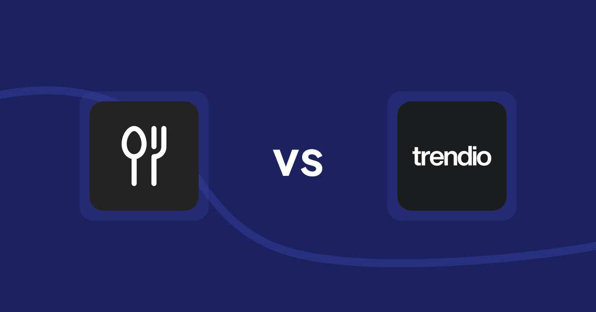 Shopify Product Display Apps: ServeUp ‑ Restaurant Menu vs Trendio