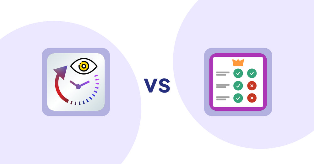 Shopify Product Display Apps: JustViewed ‑ Recently Products vs Pretty Comparison Tables
