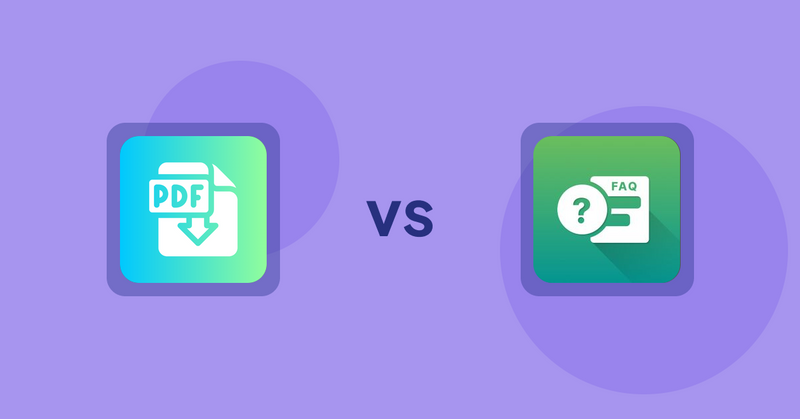 Shopify Product Display Apps: Hukify ‑ PDF Catalog Printer vs FAQ Expert: Product FAQ