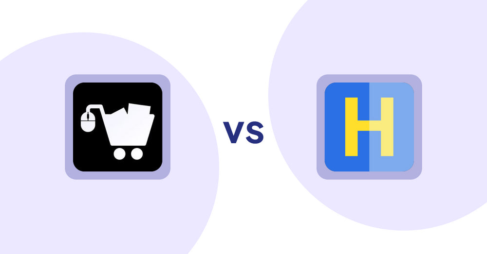 Shopify Product Display Apps: LM Add To Cart Sticky vs. HiVar: Hide Sold Out Variants