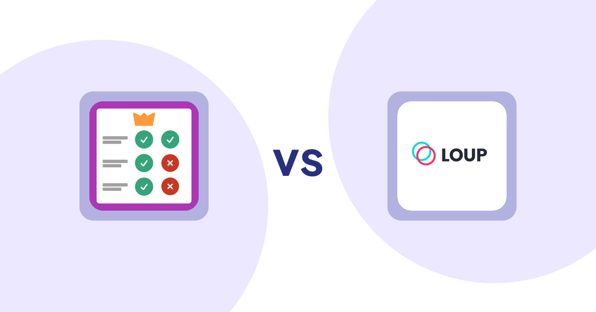 Shopify Product Display Apps: Pretty Comparison Tables vs Loup: Sell on Instagram