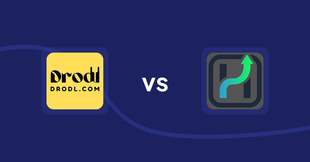 Shopify Product Display Apps: Drodl: Hide SoldOut Products vs Heuristic Commerce