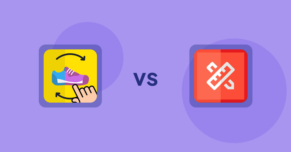 Shopify Product Display Apps: GG Quick View & Hover Slider vs RT: Size Chart, Size Guide