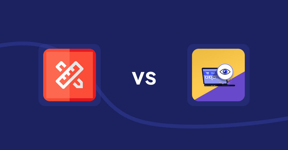 Shopify Product Display Apps: RT: Size Chart, Size Guide vs ReVisit‑Recent Viewed Products