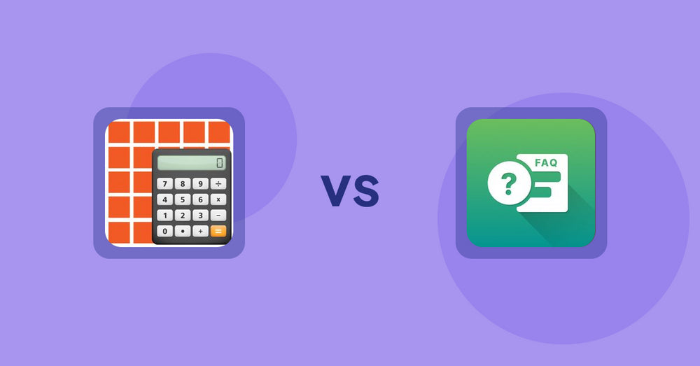 Shopify Product Display Apps: DIY Quantity Calculator vs FAQ Expert: Product FAQ