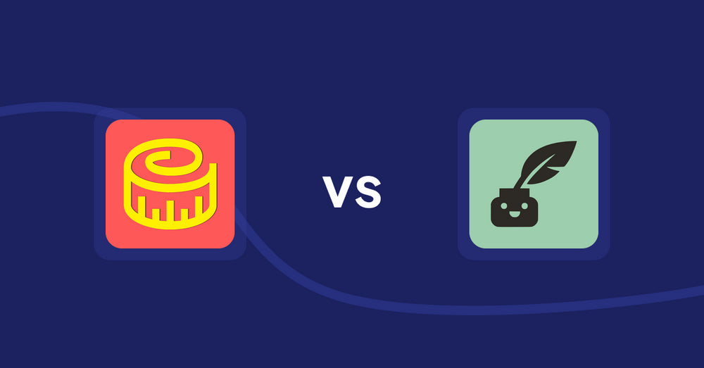 Shopify Product Display Apps: Snake Size Chart & Size Guide vs. Copybuddy