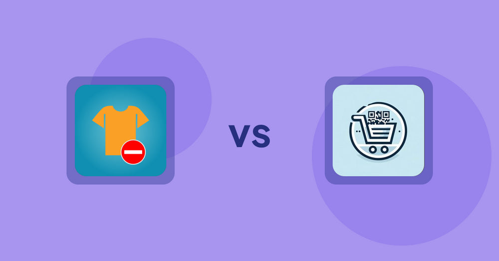 Shopify Product Display Apps: Products Unavailable vs QR Cartify