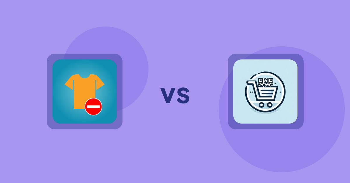 Shopify Product Display Apps: Products Unavailable vs QR Cartify