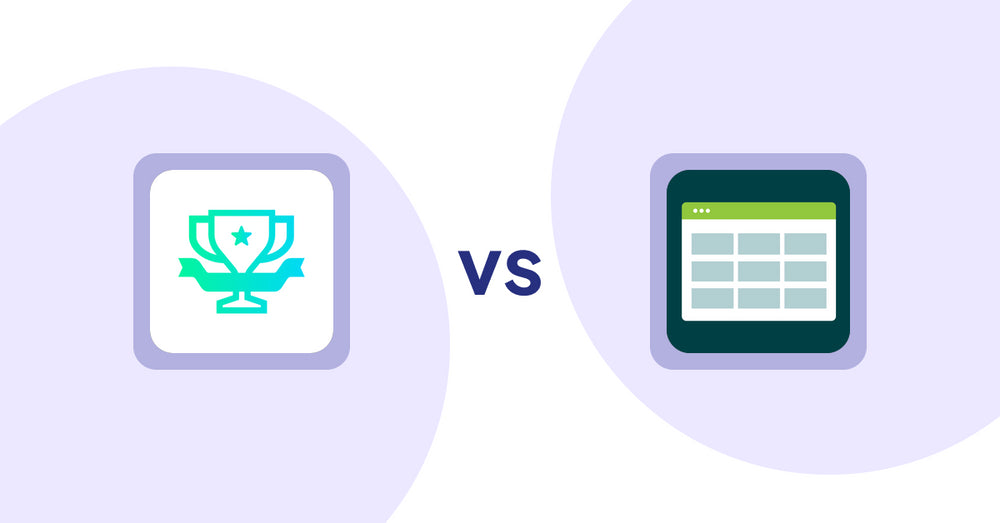 Shopify Product Display Apps: らくらくランキング表示アプリ｜リテリア Ranking vs Product Table