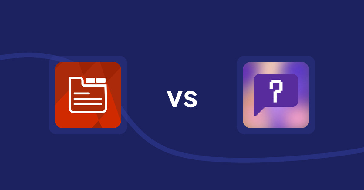 Shopify Product Display Apps: Tabs: SEO Product Tabs with AI vs FAQbucket ‑ Help Center & FAQ