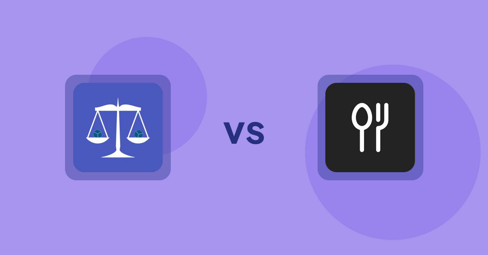 Shopify Product Display Apps: Equate ‑ Product Compare vs ServeUp ‑ Restaurant Menu