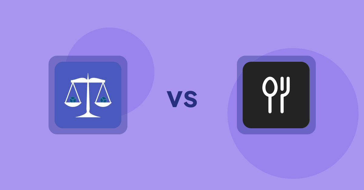 Shopify Product Display Apps: Equate ‑ Product Compare vs ServeUp ‑ Restaurant Menu