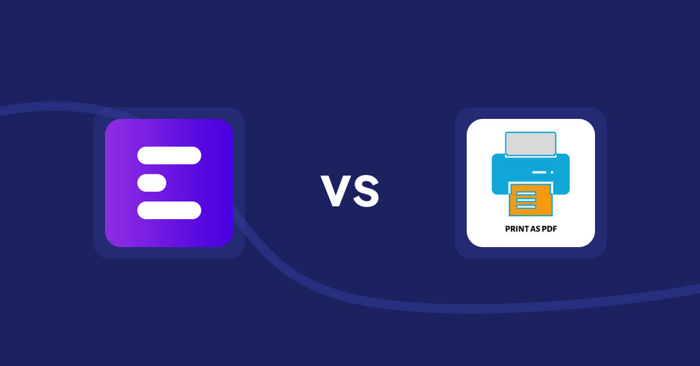 Shopify Product Display Apps: ANG Extra Menu vs. LitPDP ‑ Print as PDF