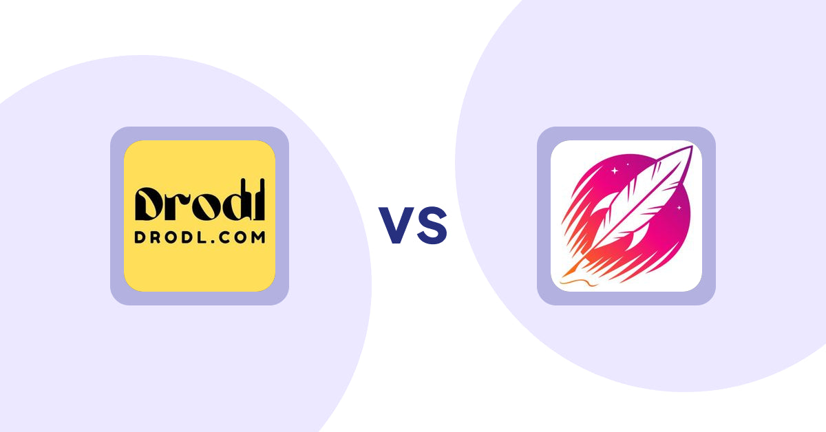 Shopify Product Display Apps: Drodl: Hide SoldOut Products vs Wordsmith: Content Generator