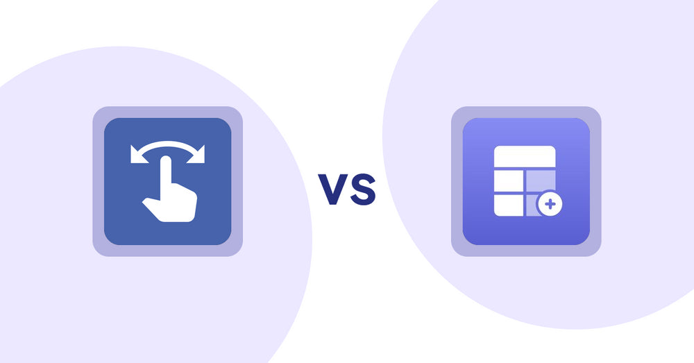 Shopify Product Display Apps: HypeSwipe: Swipes to Sales vs Eazy Specification Tags Table