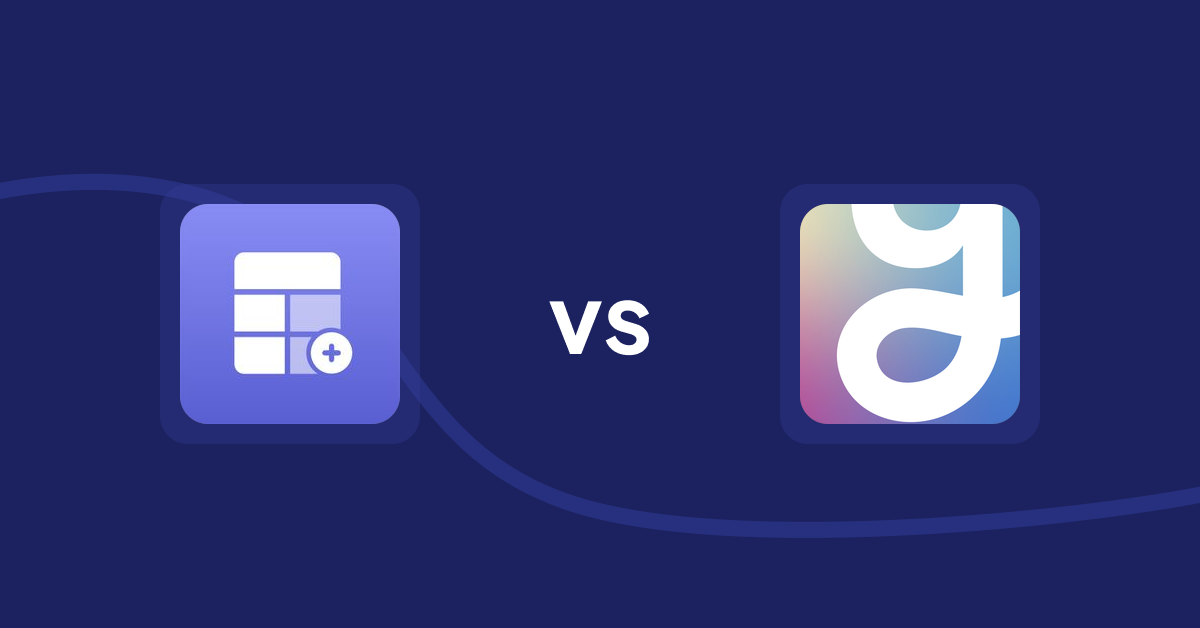 Shopify Product Display Apps: Eazy Specification Tags Table vs Visual Merchandiser