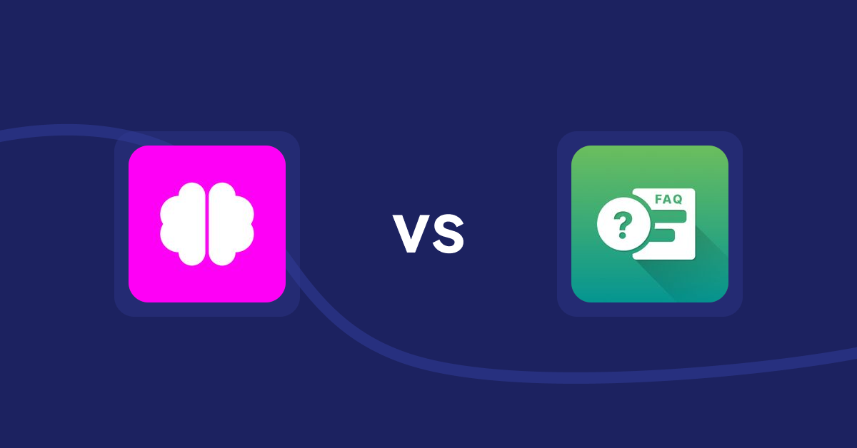 Shopify Product Display Apps: Brainy: AI SEO & Content Boost vs FAQ Expert: Product FAQ