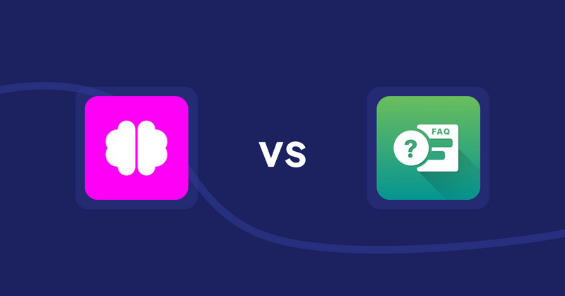 Shopify Product Display Apps: Brainy: AI SEO & Content Boost vs FAQ Expert: Product FAQ