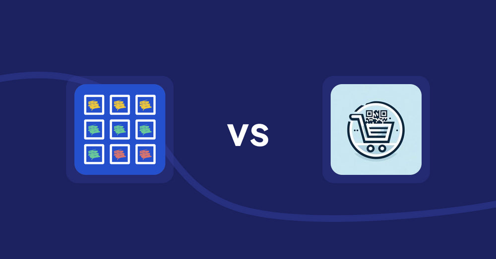 Shopify Product Display Apps: Pixc: Visual Merchandising vs QR Cartify