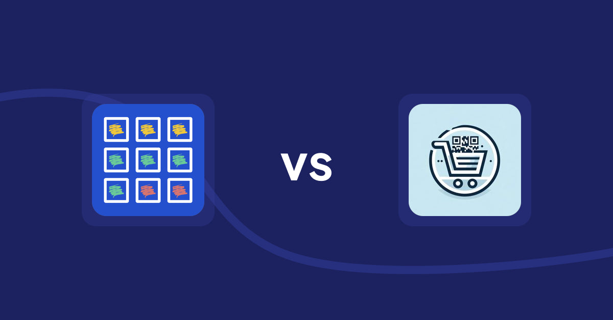 Shopify Product Display Apps: Pixc: Visual Merchandising vs QR Cartify