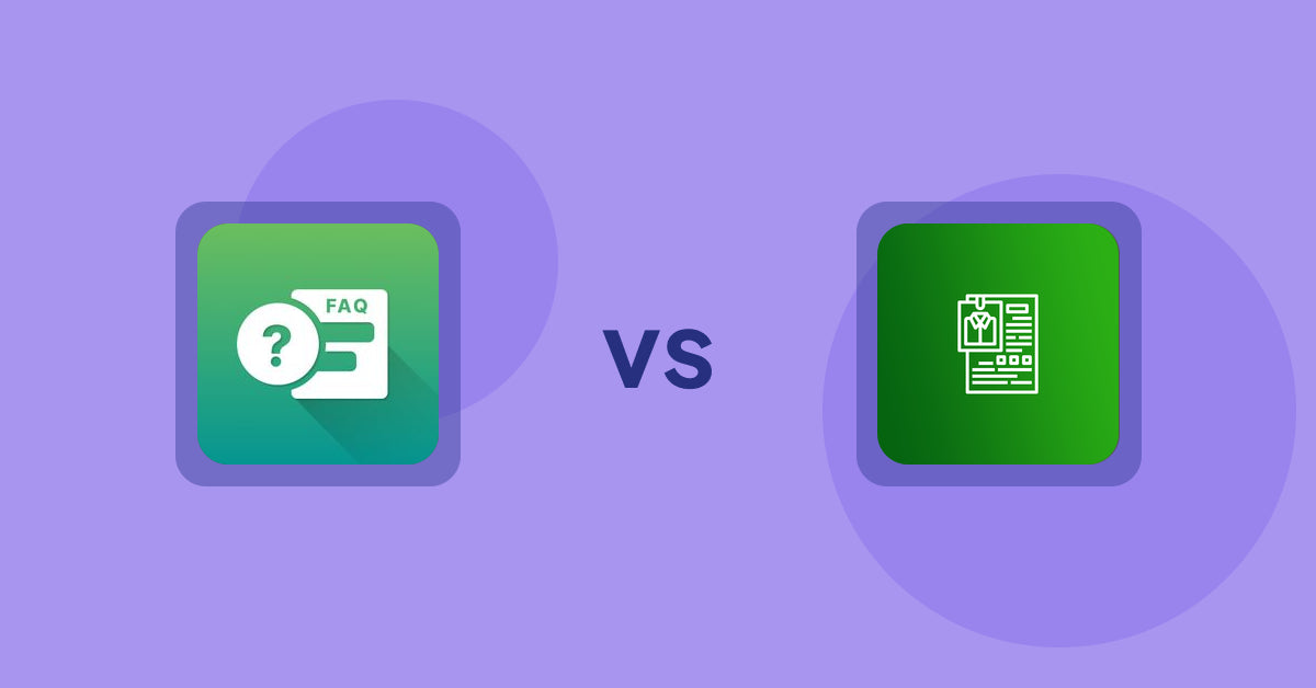 Shopify Product Display Apps: FAQ Expert: Product FAQ vs OC Product Size Chart