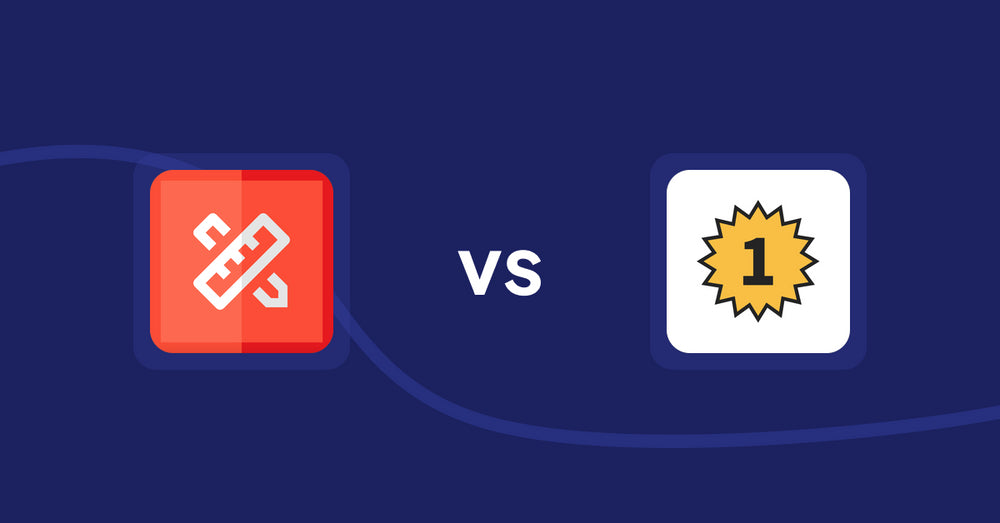 Shopify Product Display Apps: RT: Size Chart, Size Guide vs UR: Smart Ranking