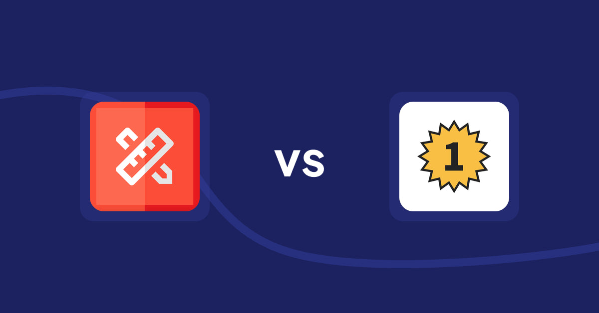 Shopify Product Display Apps: RT: Size Chart, Size Guide vs UR: Smart Ranking