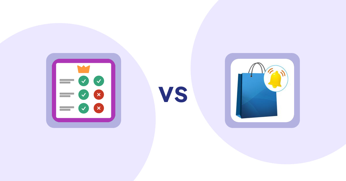 Shopify Product Display Apps: Pretty Comparison Tables vs CartBar ‑ Product Purchase Bar