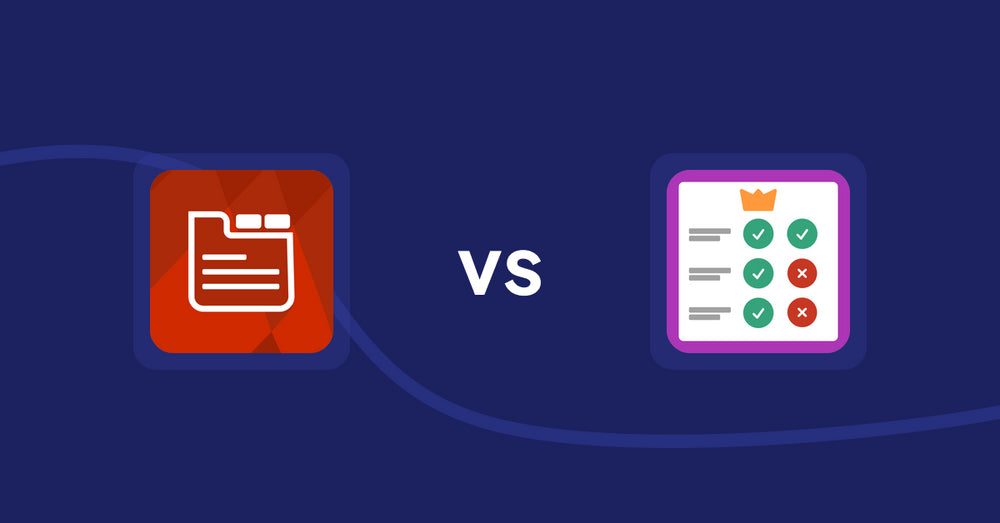 Shopify Product Display Apps: Tabs: SEO Product Tabs with AI vs. Pretty Comparison Tables