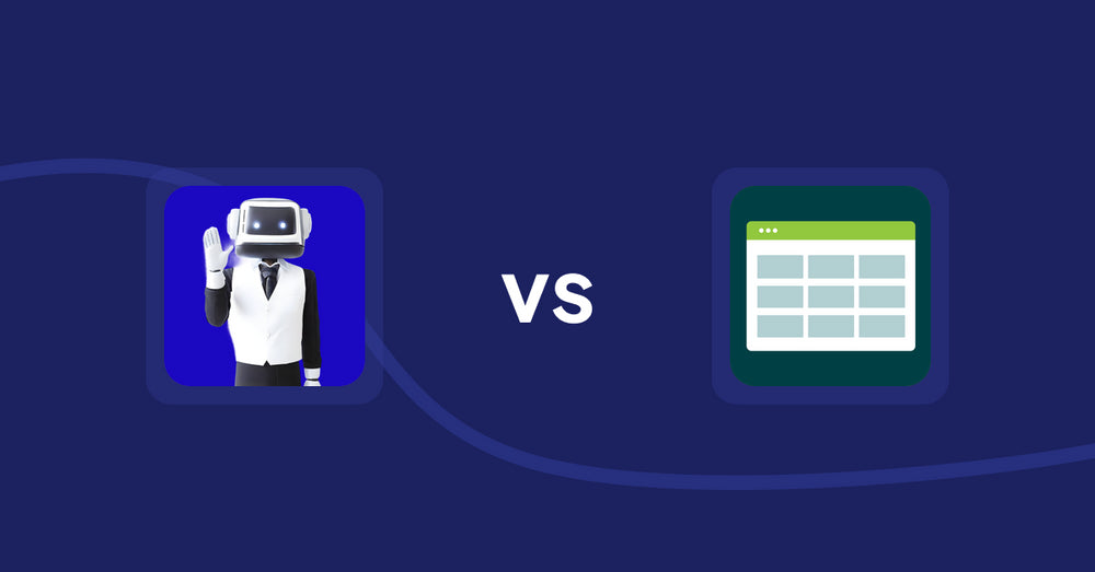 Shopify Product Display Apps: ShopCierge — AI Sales Chatbot vs Product Table