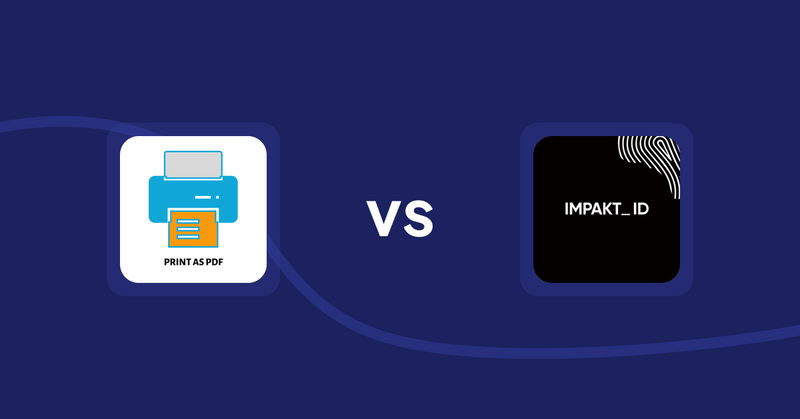 Shopify Product display Apps: LitPDP ‑ Print as PDF vs IMPAKT ID: fashion CO2 tracker