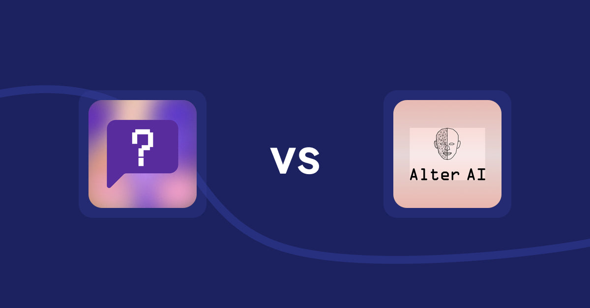 Shopify Product Display Apps: FAQbucket ‑ Help Center & FAQ vs Alter AI Virtual Try-On