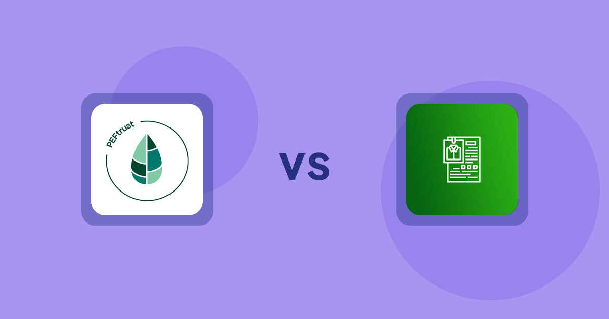 Shopify Product Display Apps: Peftrust vs OC Product Size Chart