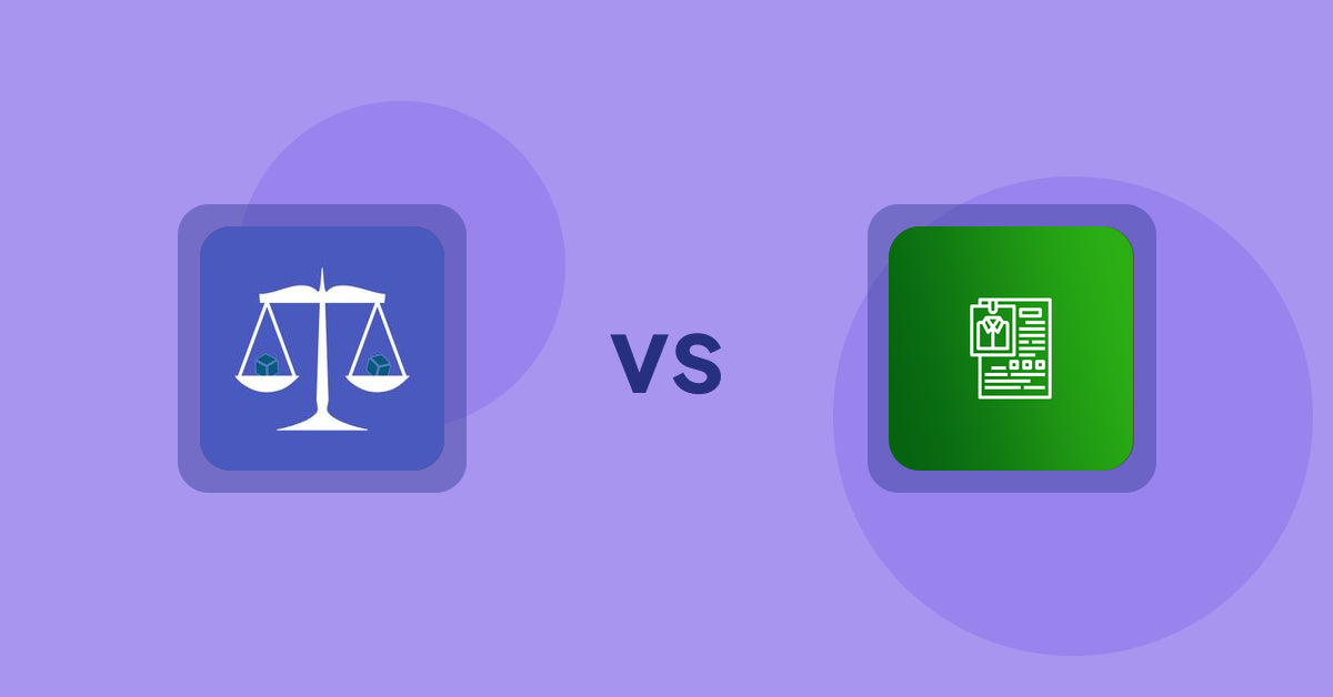 Shopify Product Display Apps: Equate ‑ Product Compare vs OC Product Size Chart
