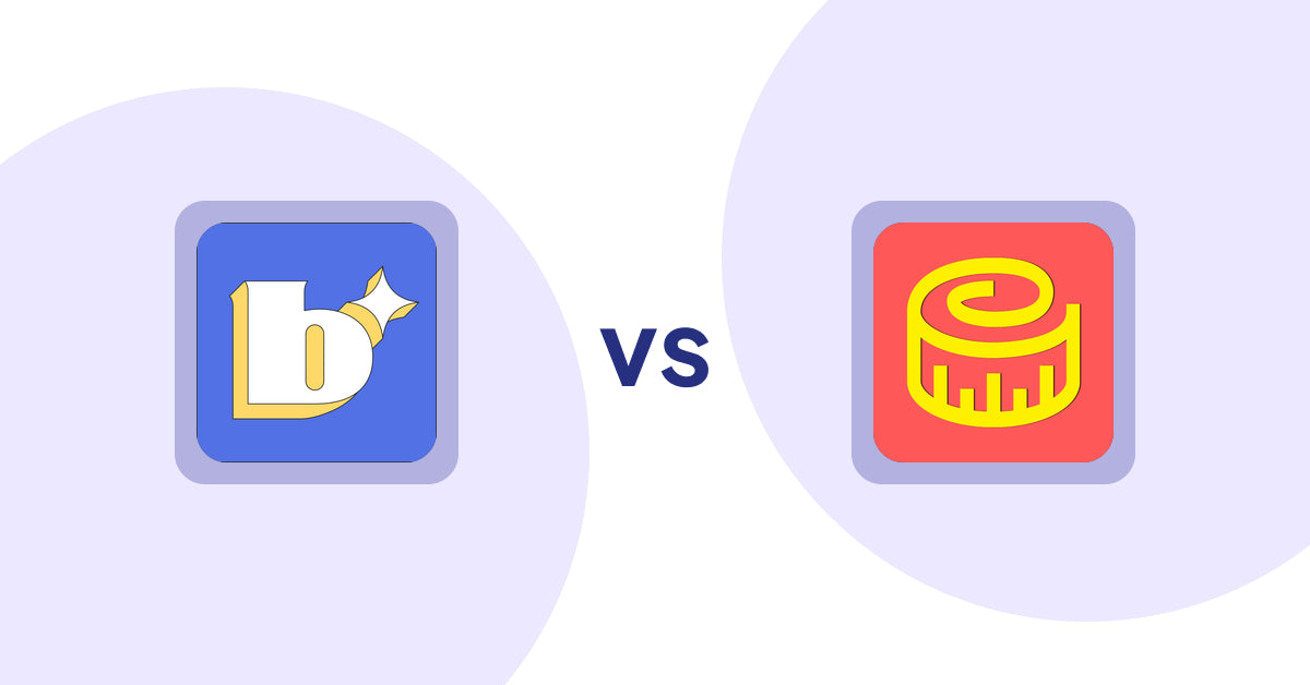 Shopify Product Display Apps: Because: CRO + Personalization vs Snake Size Chart & Size Guide